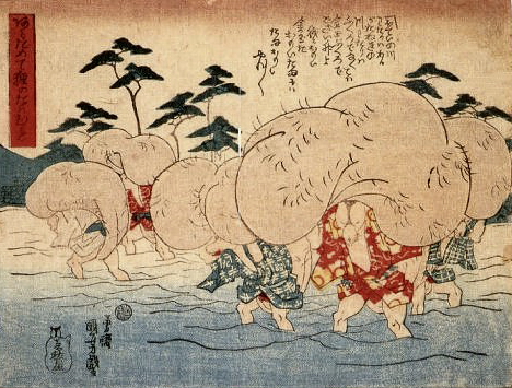 Tanuki print by Utagawa Kuniyoshi -- 