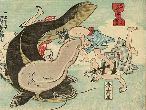 Tanuki print by Utagawa Kuniyoshi -- 