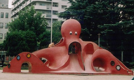 Giant octopus playground equipment -- 