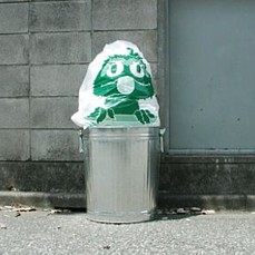 Oscar Garbage Bag Art Work -- 