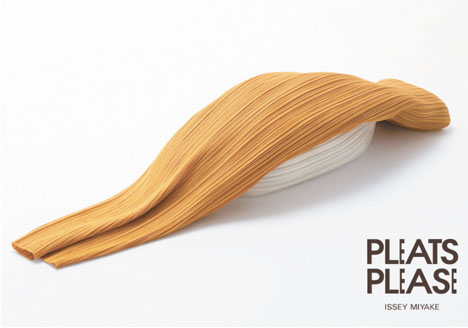Pleats Please sushi ad by Taku Satoh -- 